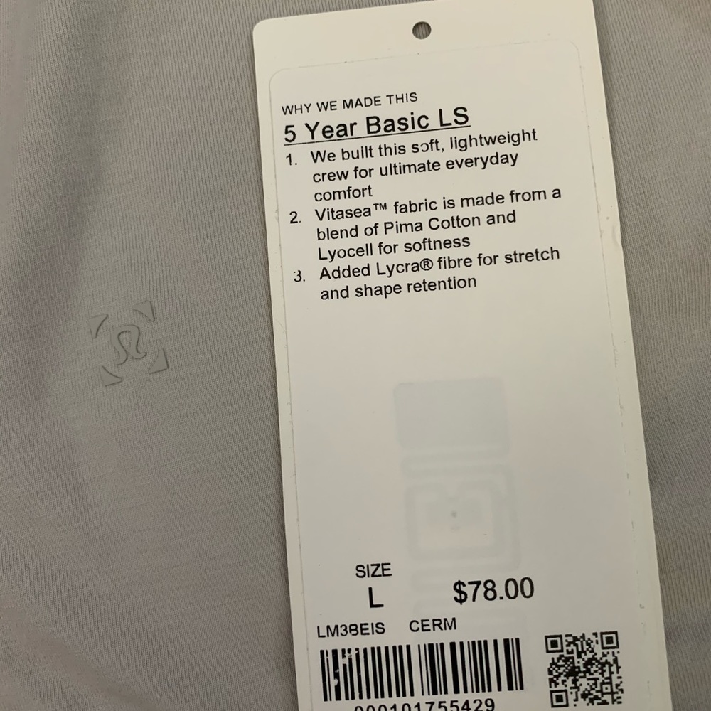 LuluLemon 5 Year Basic LS Design